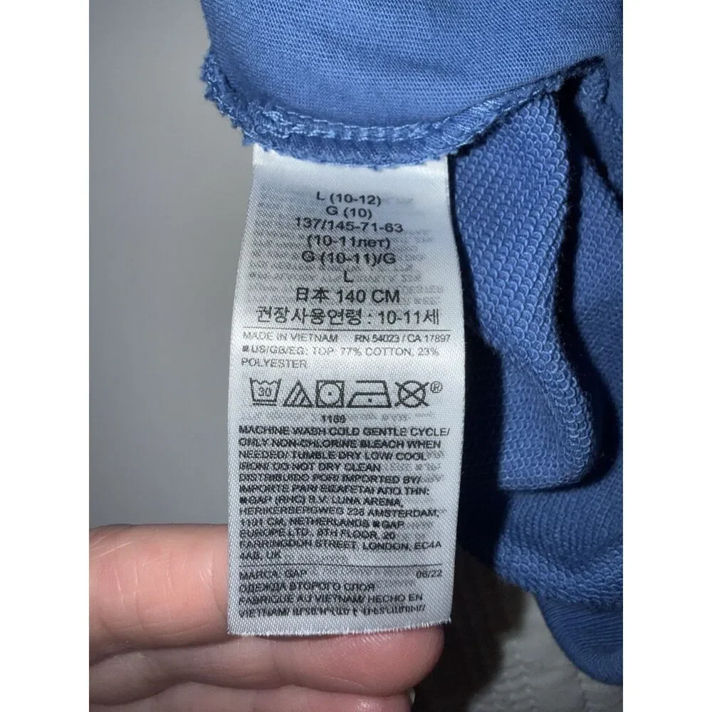 GAP Boys Jogger Pants 10/12 Terry Cloth Sweatpants Elastic Waist Lounge 2 Pc Set - Picture 12 of 14